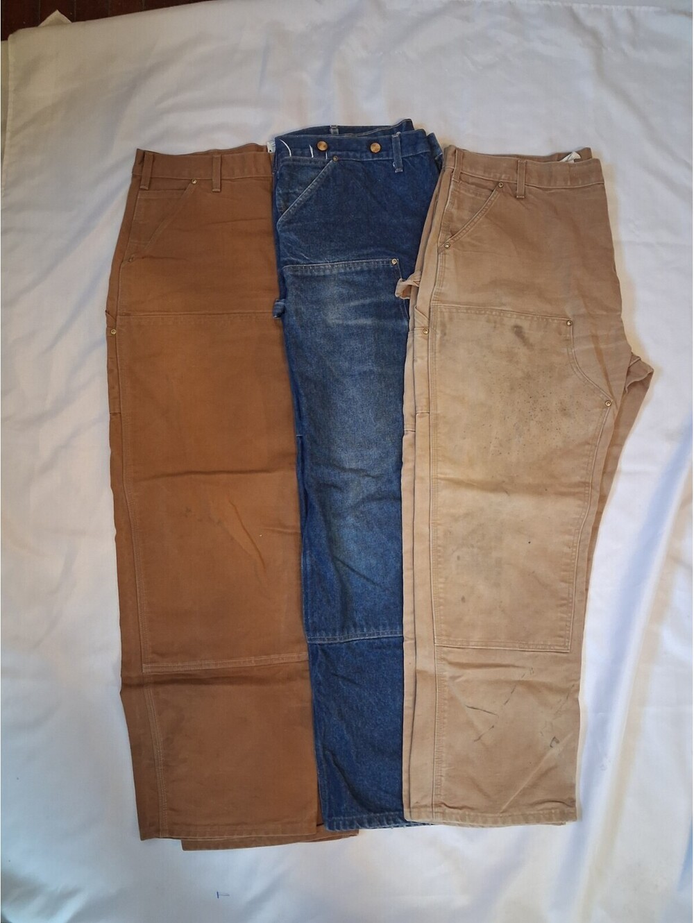 LOT Of Carhartt Pants, Multiple Sizes Made In USA Canvas & Denim grunge Workwear
